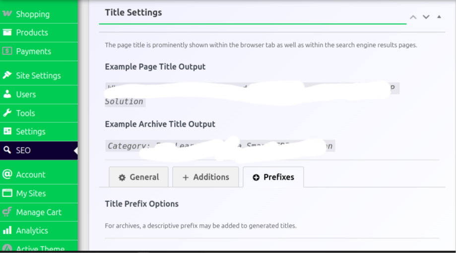 Web page Title optimization