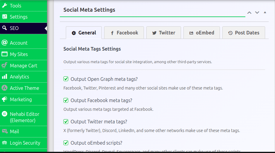 Social meta tag optimization for SEO